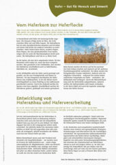 Hafer-Wissen - Hafer - gut für Mensch und Umwelt