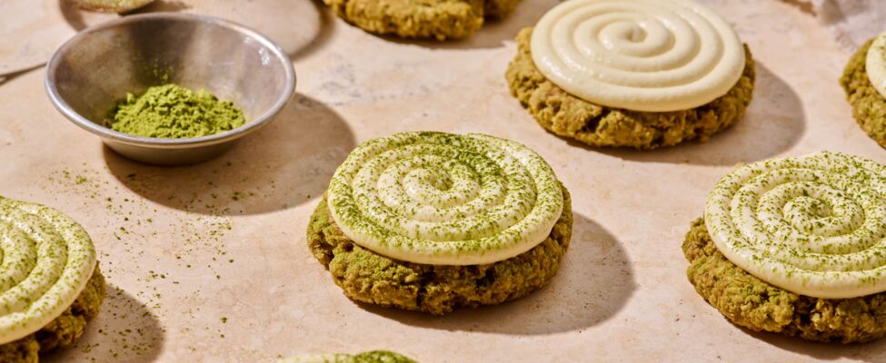 Hafer-Matcha-Latte-Cookies