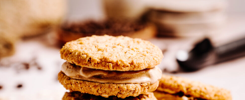 Hafer-Cookie-Eiscreme-Sandwiches